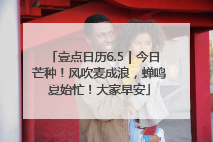 壹点日历6.5｜今日芒种！风吹麦成浪，蝉鸣夏始忙！大家早安