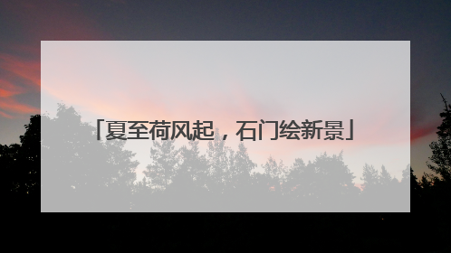 夏至荷风起，石门绘新景
