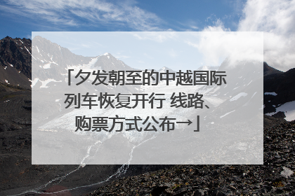 夕发朝至的中越国际列车恢复开行 线路、购票方式公布→