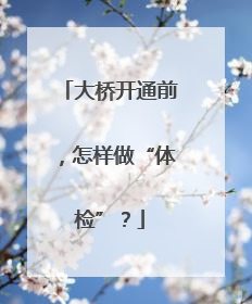 大桥开通前，怎样做“体检”？