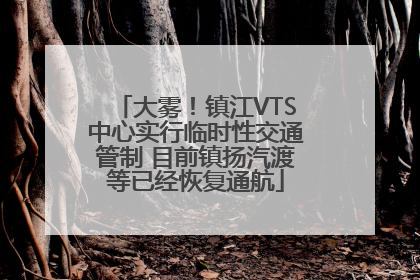 大雾！镇江VTS中心实行临时性交通管制 目前镇扬汽渡等已经恢复通航