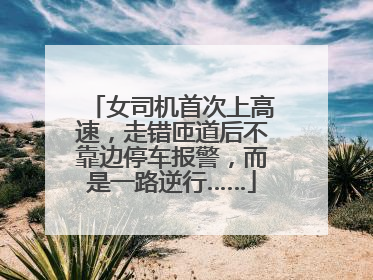 女司机首次上高速，走错匝道后不靠边停车报警，而是一路逆行……