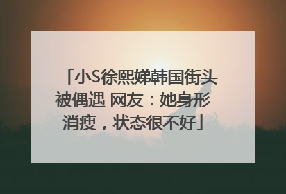 小S徐熙娣韩国街头被偶遇 网友：她身形消瘦，状态很不好
