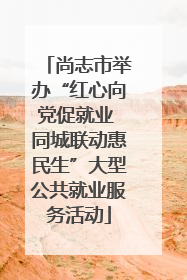 尚志市举办“红心向党促就业 同城联动惠民生”大型公共就业服务活动
