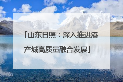 山东日照：深入推进港产城高质量融合发展