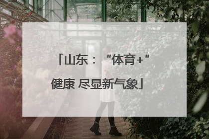 山东：“体育+”健康 尽显新气象
