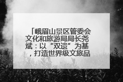 峨眉山景区管委会文化和旅游局局长尧斌：以“双遗”为基，打造世界级文旅品牌与国际典范