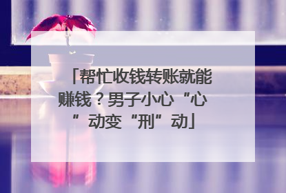 帮忙收钱转账就能赚钱？男子小心“心”动变“刑”动