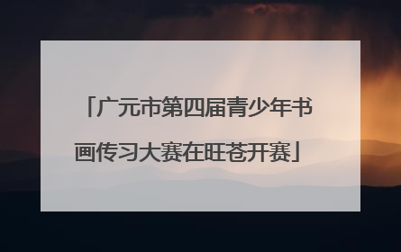 广元市第四届青少年书画传习大赛在旺苍开赛