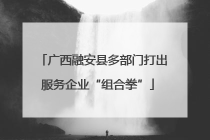 广西融安县多部门打出服务企业“组合拳”