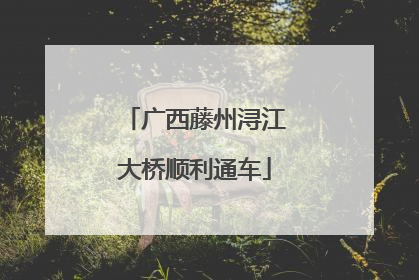 广西藤州浔江大桥顺利通车