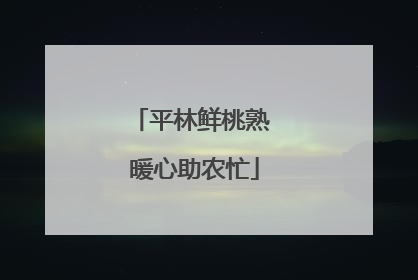 平林鲜桃熟 暖心助农忙