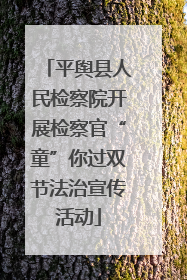 平舆县人民检察院开展检察官“童”你过双节法治宣传活动