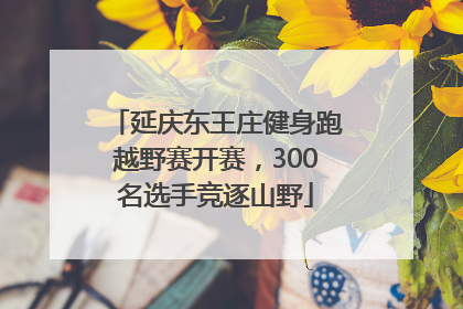 延庆东王庄健身跑越野赛开赛，300名选手竞逐山野