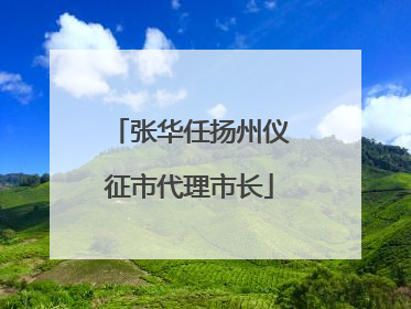 张华任扬州仪征市代理市长