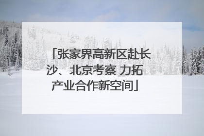 张家界高新区赴长沙、北京考察 力拓产业合作新空间