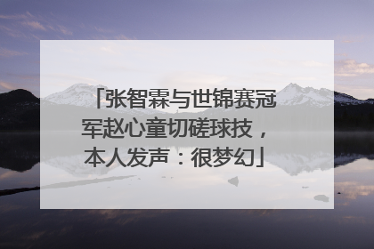 张智霖与世锦赛冠军赵心童切磋球技，本人发声：很梦幻