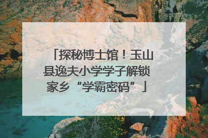 探秘博士馆！玉山县逸夫小学学子解锁家乡“学霸密码”