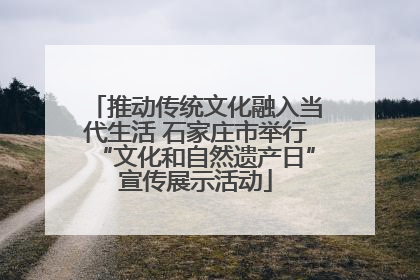 推动传统文化融入当代生活 石家庄市举行“文化和自然遗产日”宣传展示活动