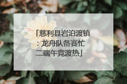 慈利县岩泊渡镇：龙舟队备赛忙 二端午竞渡热