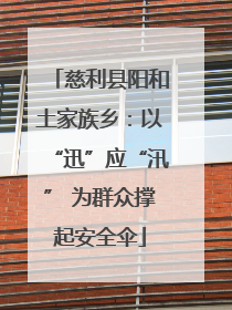 慈利县阳和土家族乡：以“迅”应“汛” 为群众撑起安全伞