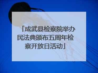 成武县检察院举办民法典颁布五周年检察开放日活动