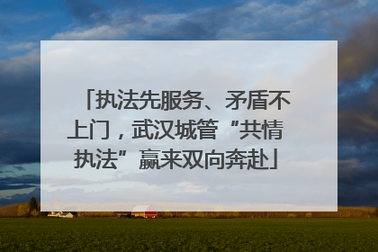 执法先服务、矛盾不上门，武汉城管“共情执法”赢来双向奔赴