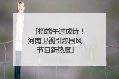 把端午过成诗！河南卫视引爆国风节目新热度