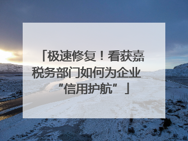 极速修复！看获嘉税务部门如何为企业“信用护航”