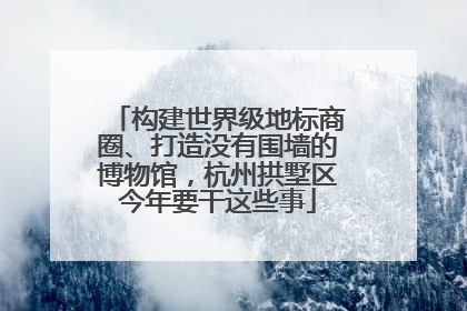 构建世界级地标商圈、打造没有围墙的博物馆，杭州拱墅区今年要干这些事