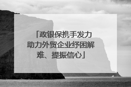 政银保携手发力 助力外贸企业纾困解难、提振信心
