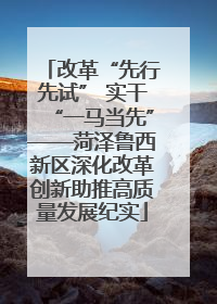 改革“先行先试” 实干“一马当先”——菏泽鲁西新区深化改革创新助推高质量发展纪实