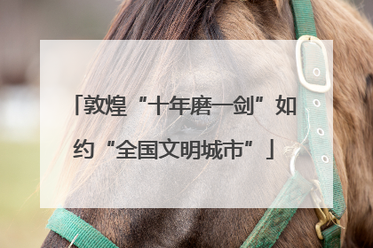 敦煌“十年磨一剑”如约“全国文明城市”