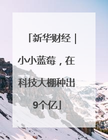 新华财经｜小小蓝莓，在科技大棚种出9个亿