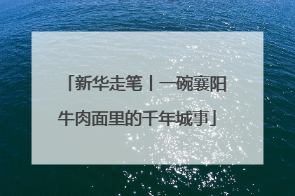 新华走笔丨一碗襄阳牛肉面里的千年城事
