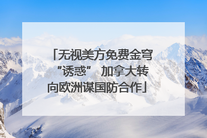 无视美方免费金穹“诱惑” 加拿大转向欧洲谋国防合作