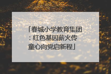 春城小学教育集团：红色基因薪火传 童心向党启新程