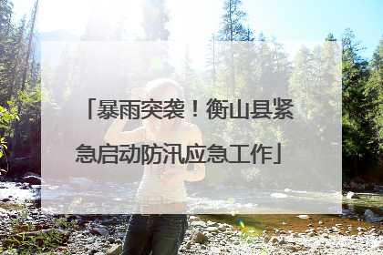 暴雨突袭！衡山县紧急启动防汛应急工作