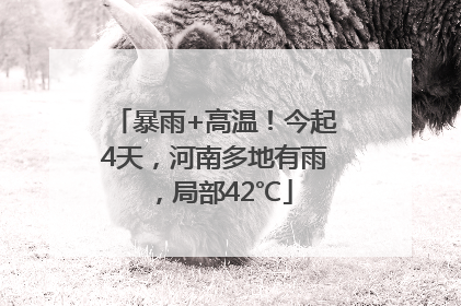 暴雨+高温！今起4天，河南多地有雨，局部42℃