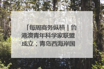 每周商务纵横｜鲁港澳青年科学家联盟成立；青岛西海岸国际能源自贸港启用