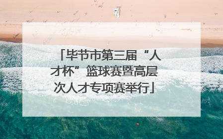 毕节市第三届“人才杯”篮球赛暨高层次人才专项赛举行