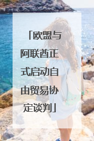 欧盟与阿联酋正式启动自由贸易协定谈判