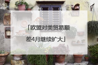 欧盟对美贸易顺差4月继续扩大
