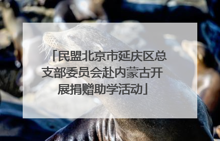 民盟北京市延庆区总支部委员会赴内蒙古开展捐赠助学活动