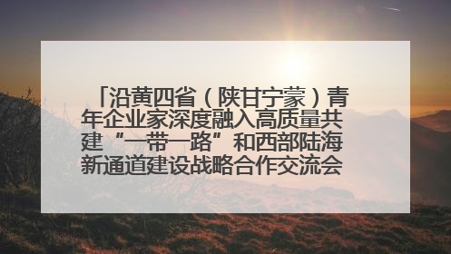 沿黄四省（陕甘宁蒙）青年企业家深度融入高质量共建“一带一路”和西部陆海新通道建设战略合作交流会在甘肃兰州召开