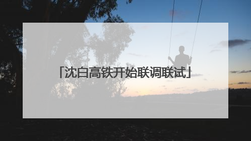沈白高铁开始联调联试