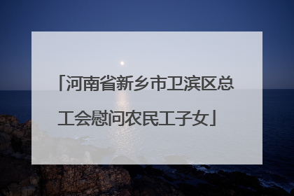 河南省新乡市卫滨区总工会慰问农民工子女