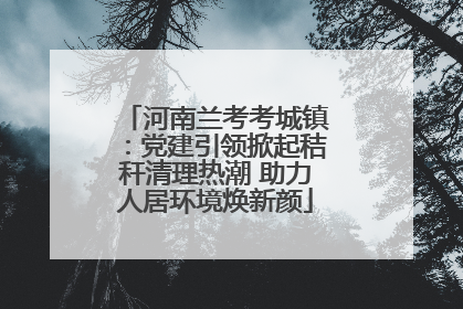 河南兰考考城镇：党建引领掀起秸秆清理热潮 助力人居环境焕新颜