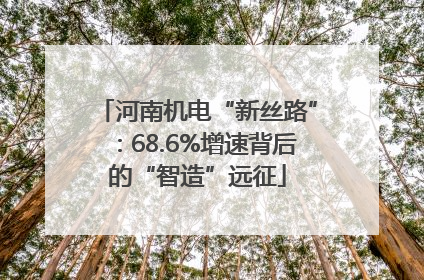 河南机电“新丝路”：68.6%增速背后的“智造”远征
