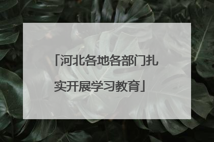河北各地各部门扎实开展学习教育